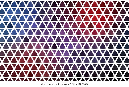 Light Blue, Red vector seamless layout with lines, triangles. Glitter abstract illustration with triangular shapes. Template for business cards, websites.