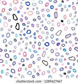Light Blue, Red vector seamless cover with circles. Illustration with set of shining colorful abstract circles. Design for textile, fabric, wallpapers.