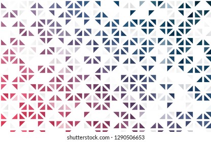 Light Blue, Red vector seamless layout with lines, triangles. Decorative design in abstract style with triangles. Pattern for trendy fabric, wallpapers.