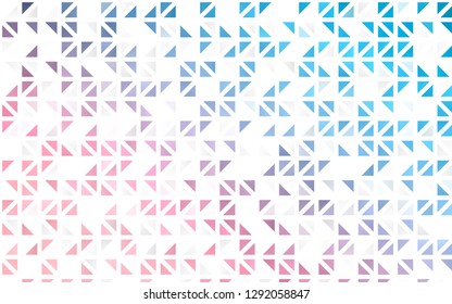 Light Blue, Red vector seamless cover in polygonal style. Decorative design in abstract style with triangles. Trendy design for wallpaper, fabric makers.
