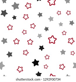 Light Blue, Red vector seamless texture with beautiful stars. Modern geometrical abstract illustration with stars. Design for wallpaper, fabric makers.