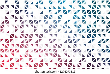Light Blue, Red vector seamless cover in polygonal style. Modern abstract illustration with colorful triangles. Design for textile, fabric, wallpapers.