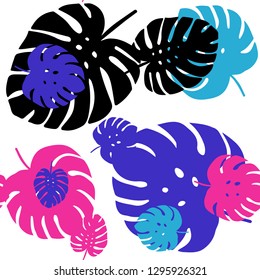 Light Blue, Red vector seamless natural artwork with leaves. An elegant bright illustration with leaves in Natural style. Design for textile, fabric, wallpapers.