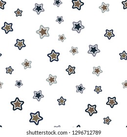 Light Blue, Red vector seamless template with sky stars. Decorative shining illustration with stars on abstract template. Texture for window blinds, curtains.