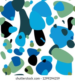 Light Blue, Red vector seamless layout with circle shapes. Abstract illustration with colored bubbles in nature style. Design for wallpaper, fabric makers.