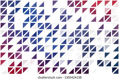 Light Blue, Red vector seamless template with crystals, triangles. Illustration with set of colorful triangles. Design for textile, fabric, wallpapers.