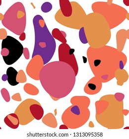 Light Blue, Red vector seamless layout with circle shapes. Modern abstract illustration with colorful water drops. Design for textile, fabric, wallpapers.