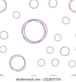 Light Blue, Red vector seamless backdrop with dots. Beautiful colored illustration with blurred circles in nature style. Pattern for trendy fabric, wallpapers.
