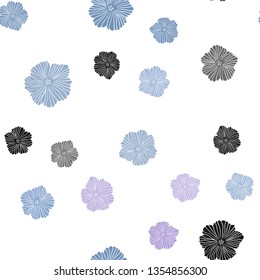 Light Blue, Red vector seamless elegant pattern with flowers. Brand new colored illustration with flowers. Pattern for trendy fabric, wallpapers.