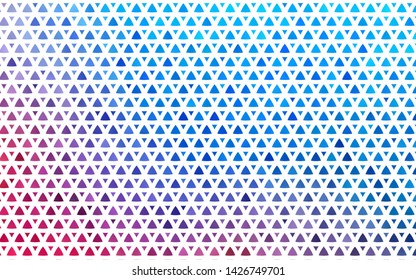 Light Blue, Red vector seamless template with crystals, triangles. Abstract gradient illustration with triangles. Pattern for design of window blinds, curtains.