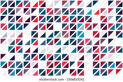 Light Blue, Red vector seamless texture in triangular style. Glitter abstract illustration with triangular shapes. Pattern for design of fabric, wallpapers.