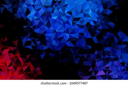 Light Blue, Red vector shining triangular template. An elegant bright illustration with gradient. The best triangular design for your business.