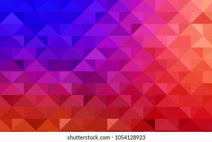 Light Blue, Red vector shining triangular pattern. A sample with polygonal shapes. The completely new template can be used for your brand book.