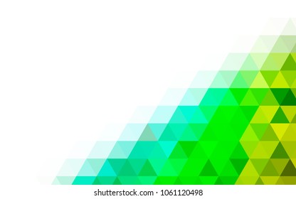 Light Blue, Red vector shining triangular template. Geometric illustration in Origami style with gradient.  Triangular pattern for your business design.
