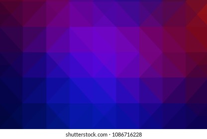 Light Blue, Red vector shining triangular backdrop. Polygonal abstract illustration with gradient. A new texture for your web site.