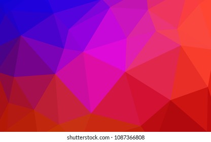 Light Blue, Red vector shining triangular layout. Colorful illustration in polygonal style with gradient. Brand new design for your business.