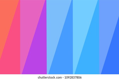 Light Blue, Red vector shining triangular cover. A completely new color illustration in a  polygonal style. That pattern can be used as a part of a brand book.