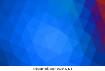 Light Blue, Red vector shining triangular cover. A sample with polygonal shapes. A new texture for your design.