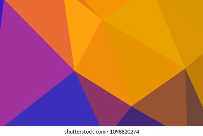 Light Blue, Red vector shining triangular layout. Creative illustration in halftone style with triangles. A new texture for your web site.