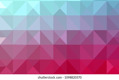 Light Blue, Red vector shining triangular backdrop. A completely new color illustration in a polygonal style. A completely new template for your banner.