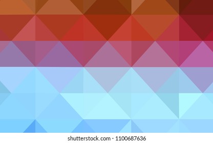 Light Blue, Red vector shining triangular layout. Colorful illustration in polygonal style with gradient. New template for your brand book.