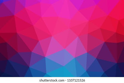 Light Blue, Red vector shining triangular layout. A sample with polygonal shapes. Textured pattern for your backgrounds.