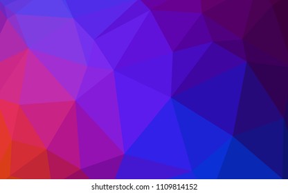 Light Blue, Red vector shining triangular layout. Creative geometric illustration in Origami style with gradient. New template for your brand book.