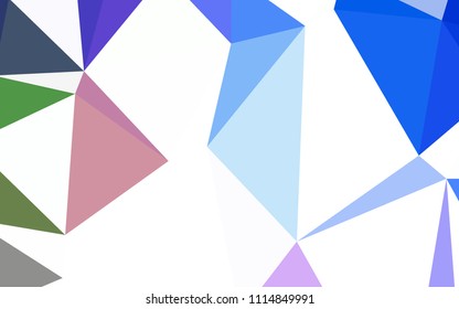 Light Blue, Red vector shining triangular backdrop. Colorful abstract illustration with triangles. Template for cell phone's backgrounds.