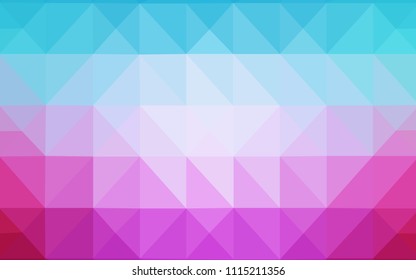Light Blue, Red vector shining triangular backdrop. Shining colorful illustration with triangles. A completely new template for your banner.