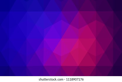 Light Blue, Red vector shining triangular cover. Creative geometric illustration in Origami style with gradient. Textured pattern for your backgrounds.