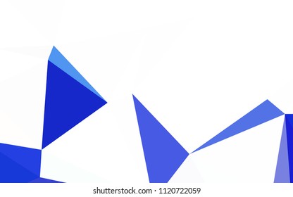 Light Blue, Red vector shining triangular layout. Colorful illustration in polygonal style with gradient. Completely new template for your banner.