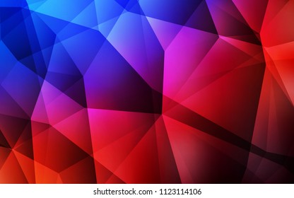 Light Blue, Red vector shining triangular backdrop. A sample with polygonal shapes. Brand new style for your business design.