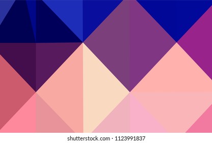 Light Blue, Red vector shining triangular backdrop. Creative geometric illustration in Origami style with gradient. The best triangular design for your business.