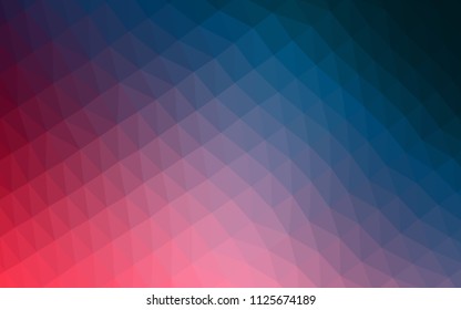 Light Blue, Red vector shining hexagonal template. Shining colored illustration in a Brand new style. Brand new style for your business design.