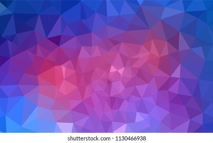 Light Blue, Red vector shining triangular layout. Colorful abstract illustration with triangles. Pattern for a brand book's backdrop.