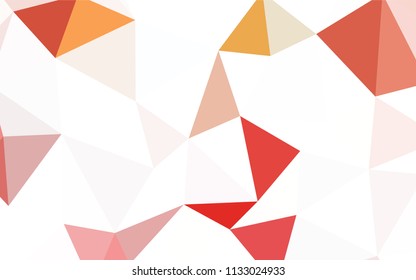 Light Blue, Red vector shining triangular layout. Geometric illustration in Origami style with gradient.  Best triangular design for your business.