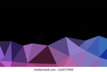 Light Blue, Red vector shining hexagonal pattern. Triangular geometric sample with gradient.  Brand new style for your business design.
