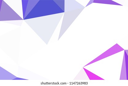 Light Blue, Red vector shining triangular backdrop. Glitter abstract illustration with an elegant triangles. Template for cell phone's backgrounds.