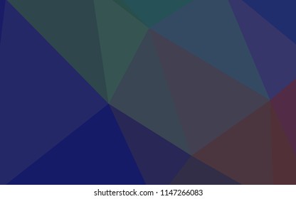 Light Blue, Red vector shining triangular layout. Creative illustration in halftone style with triangles. New template for your brand book.