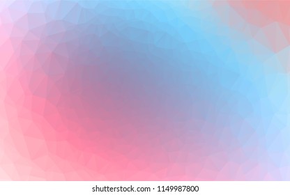 Light Blue, Red vector shining hexagonal pattern. A completely new color illustration in a vague style. The best triangular design for your business.
