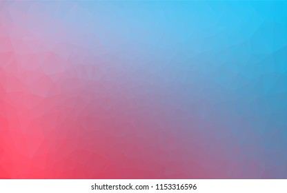 Light Blue, Red vector shining hexagonal pattern. Creative geometric illustration in Origami style with gradient. Triangular pattern for your business design.