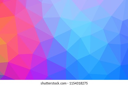 Light Blue, Red vector shining triangular cover. Elegant bright polygonal illustration with gradient. Brand new design for your business.