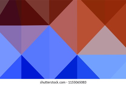 Light Blue, Red vector shining triangular layout. Colorful illustration in polygonal style with gradient. The best triangular design for your business.
