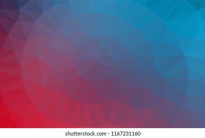 Light Blue, Red vector shining hexagonal template. An elegant bright illustration with gradient. Brand new style for your business design.