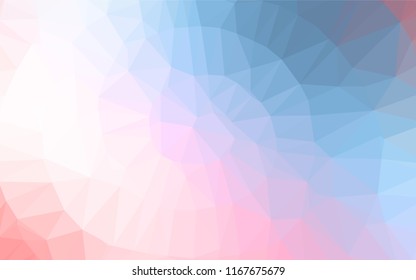 Light Blue, Red vector shining hexagonal background. Colorful abstract illustration with gradient. A completely new design for your business.