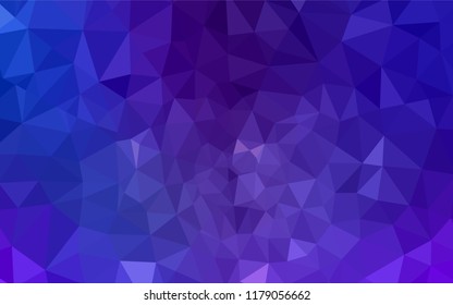 Light Blue, Red vector shining triangular cover. Shining polygonal illustration, which consist of triangles. Template for cell phone's backgrounds.