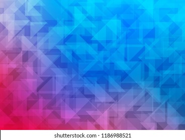Light Blue, Red vector shining hexagonal background. Shining illustration, which consist of triangles. The template can be used as a background for cell phones.