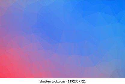 Light Blue, Red vector shining hexagonal background. Colorful abstract illustration with gradient. The elegant pattern can be used as part of a brand book.