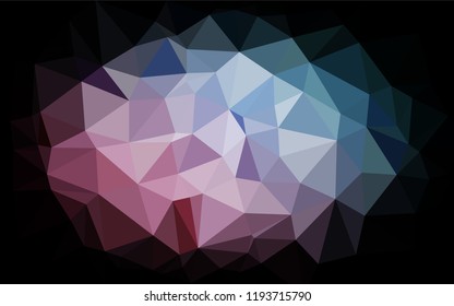 Light Blue, Red vector shining hexagonal pattern. A sample with polygonal shapes. A new texture for your design.