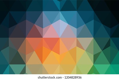 Light Blue, Red vector shining triangular backdrop. Colorful illustration in polygonal style with gradient. A new texture for your web site.